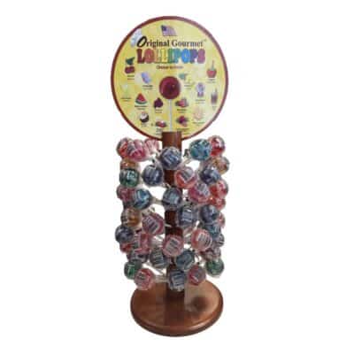 Gourmet Lollipop Oak Display