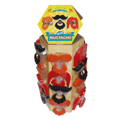 WOM Moustacho Pop Display
